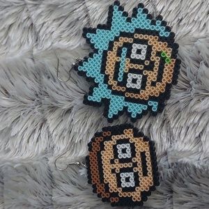 Rick & Morty perler‎ earrings